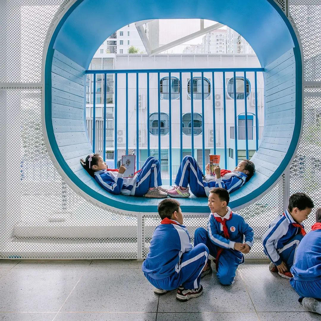 image  1 designboom magazine - in #shenzhen, #china, #peoplesarchitecture has designed the fuqiang elementary