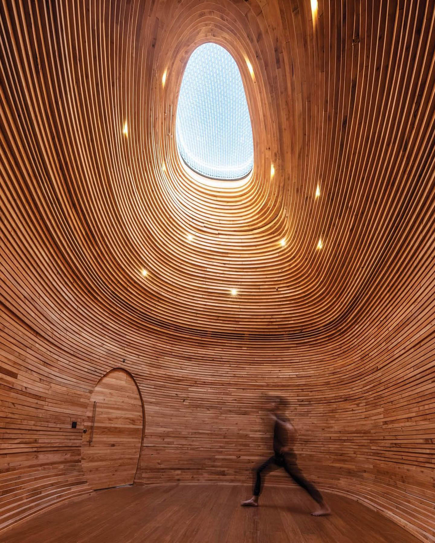 designboom magazine - this skylit #yoga studio in #barcelona was sculpted by #studio_odile_decq in s
