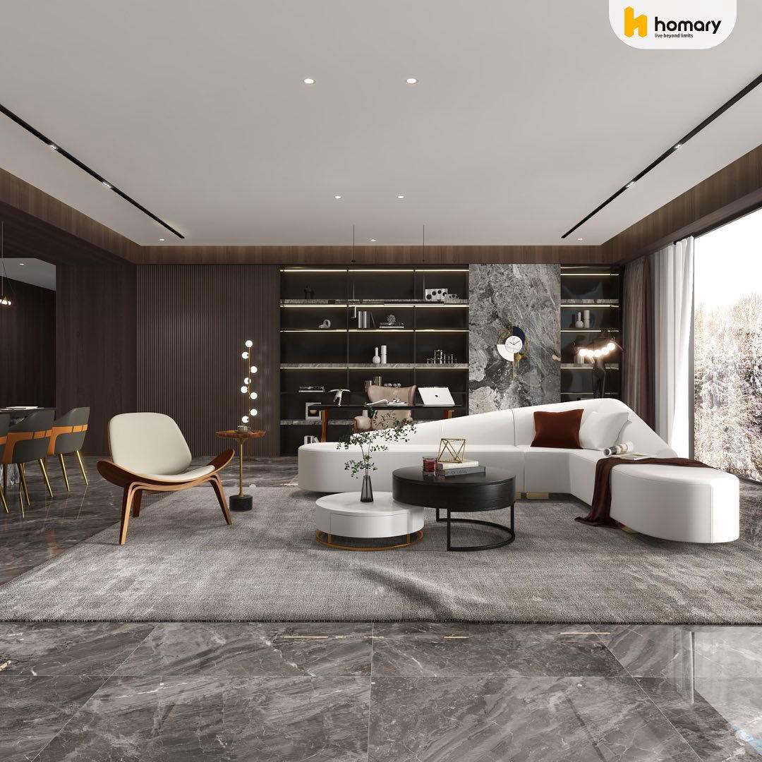 Design.Only - An Artistic and Luxurious Living Room from #homarycom