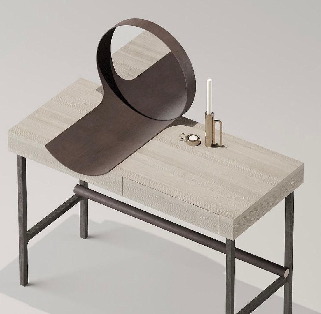 Product.Only - Table with mirror designed by #dmitrykozinenko⁣•⁣•⁣•#Product_Only #architecture #deco