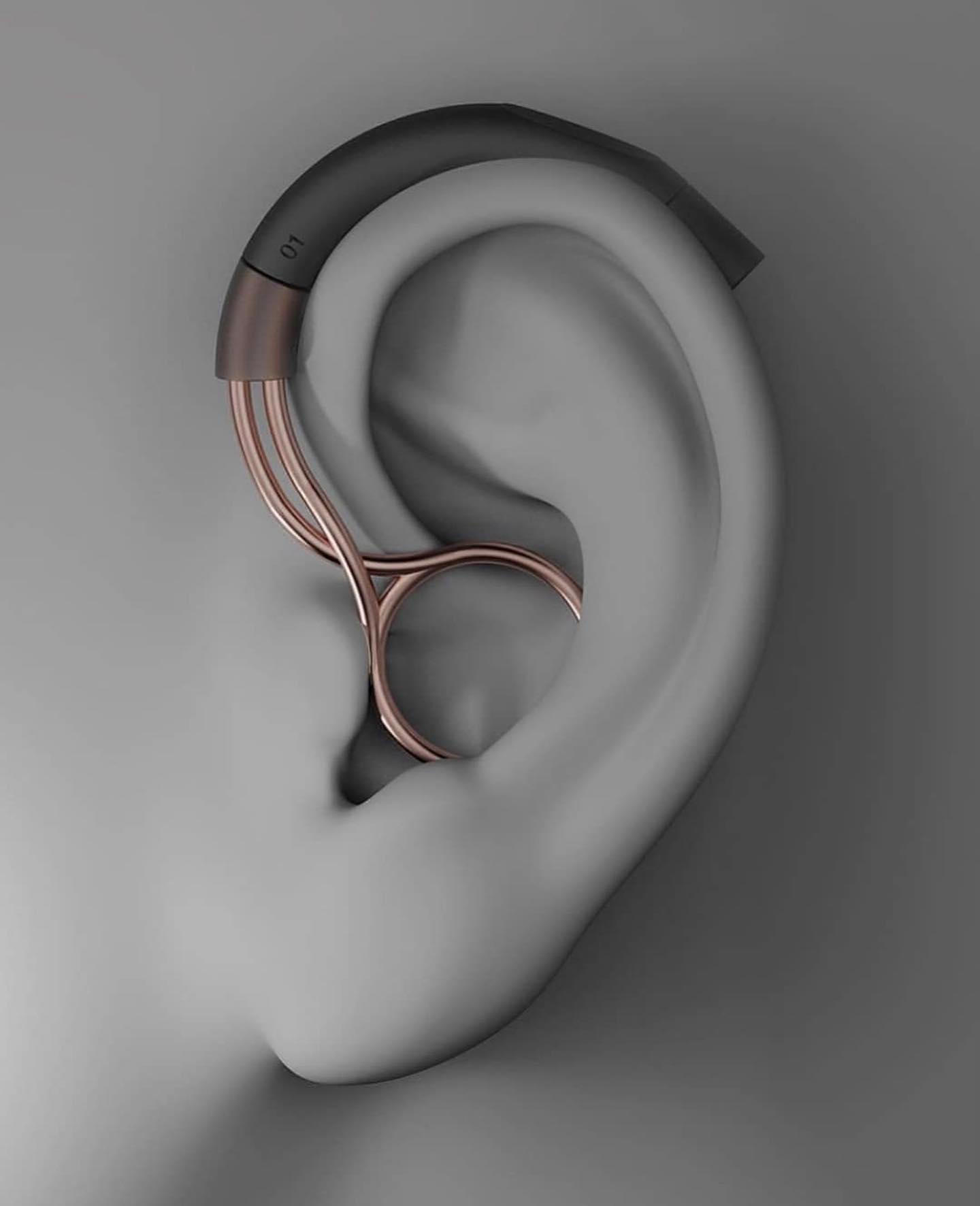image  1 The 'Amplify' Hearing Aid by #aliceturner_design⁣•⁣•⁣•#Product_Only #product #hearing #aid #bluetoot
